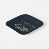 Erntedank | Gefühl Dankbarkeit Moderner Eukalyptus Pappteller (Gewinkelt)