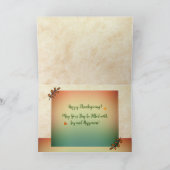 Erntedank-geklappte Grußkarte Karte (Innenseite)