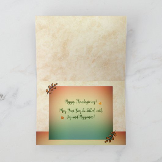 Erntedank-geklappte Grußkarte Karte (Innenseite)