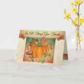 Erntedank-geklappte Grußkarte Karte (Gelbe Blume)