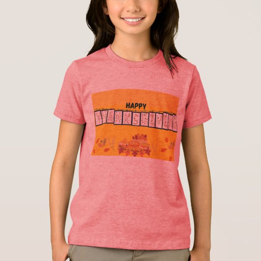 Erntedank (gelb) Klassische Drucktücher Tri-Blend Shirt (Vorderseite)