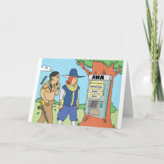 ERNTEDANK/Geldautomat/FINANZIELL/BANKER-Geschenke Feiertagskarte