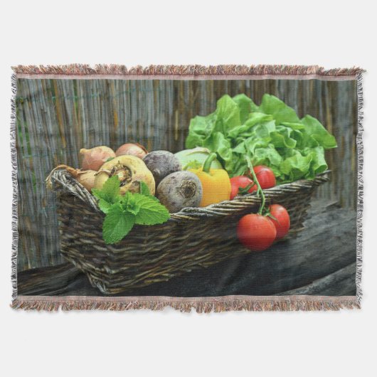 Erntedank Gemüseernte im Korb Decke (Vorderseite)
