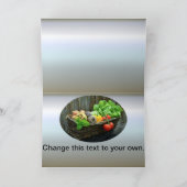 Erntedank Gemüseernte im Korb Feiertagskarte (Innenseite)