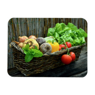 Erntedank Gemüseernte im Korb Magnet