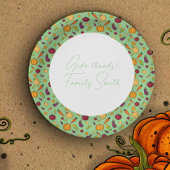 Erntedank Gemüsemuster grüne Gewohnheit Pappteller