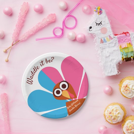 Erntedank Gender Reveal Pappteller (Party)