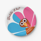 Erntedank Gender Reveal Pappteller (Vorderseite)