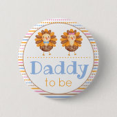Erntedank Gender Reveal Türkei Daddy Button (Vorderseite)