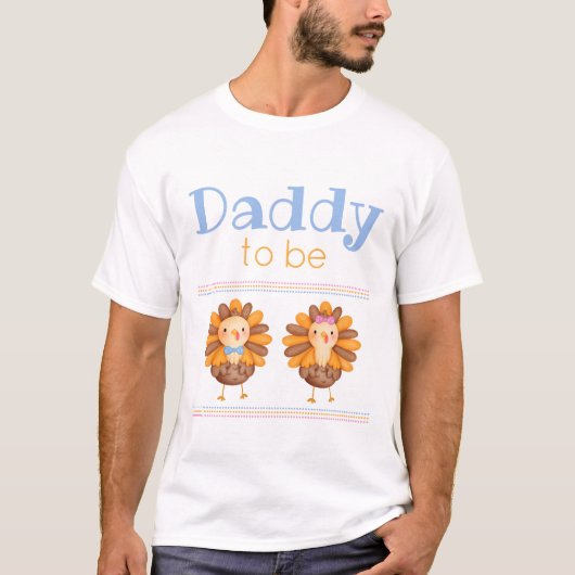 Erntedank Gender Reveal Türkei Daddy T-Shirt (Vorderseite)