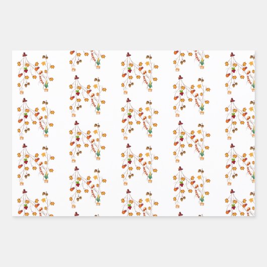 Erntedank-Geschenke Geschenkpapier Set (Vorderseite)