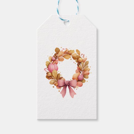 Erntedank Geschenkkarte mit Herbstfeuer Geschenkanhänger (Vorderseite)