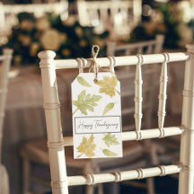 Erntedank-Geschenkmarke für Blätter mit Wasserfarb