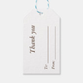 Erntedank-Geschenkmarke mit Herbstkleidmuster Geschenkanhänger (Vorderseite)