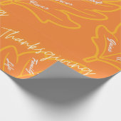 Erntedank Geschenkpackung 04- Leaf - Orange Geschenkpapier (Ecke)