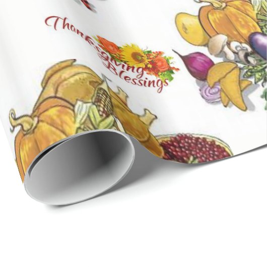 Erntedank Geschenkpapier (Rolleneckpunkt)