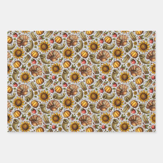 Erntedank Geschenkpapier Set (Vorderseite 3)