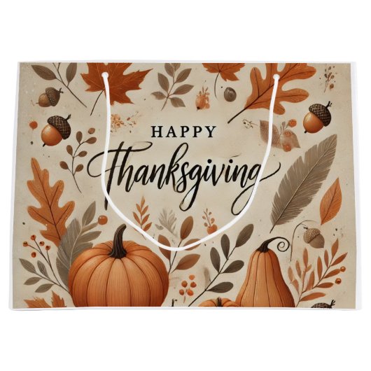 Erntedank-Geschenktasche - Groß Große Geschenktüte (Vorderseite)