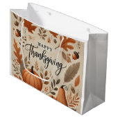 Erntedank-Geschenktasche - Groß Große Geschenktüte (Vorderseite Schrägansicht)