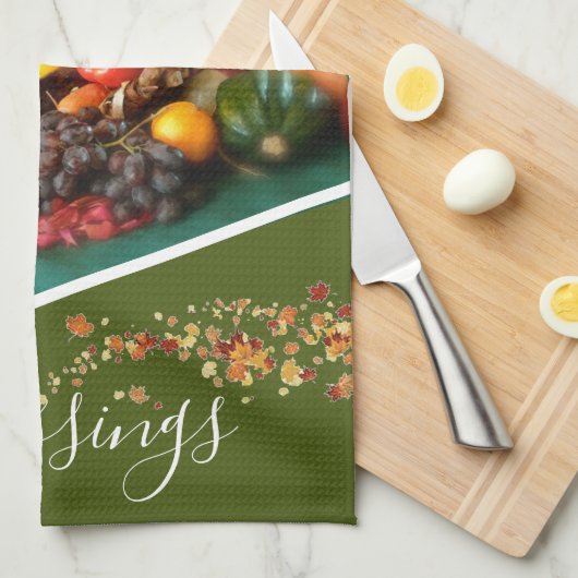 Erntedank Geschirrtuch (Viertel Falte)