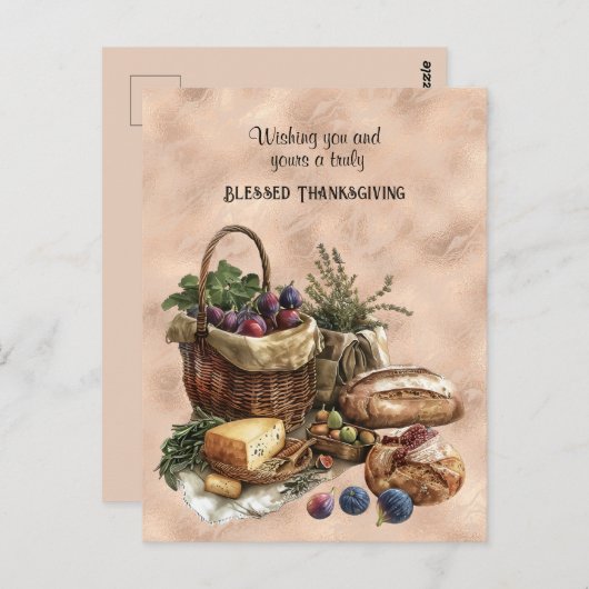 Erntedank, gesegnet postkarte (Vorne/Hinten)