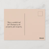 Erntedank, gesegnet postkarte (Rückseite)