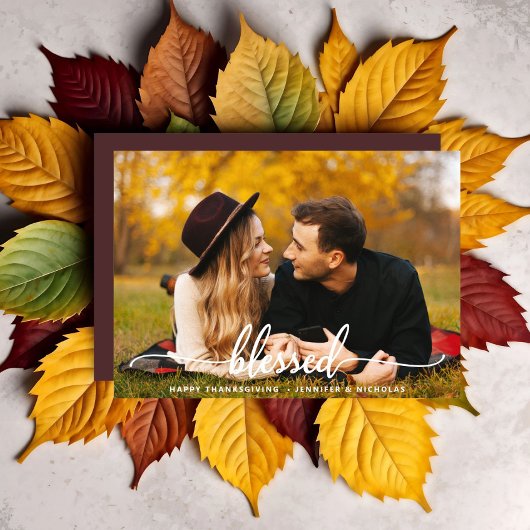 Erntedank Gesegnetes Foto Postkarte