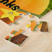 Erntedank "Give Danke" Niedliche Katze und Kürbisk Puzzle (Seite)