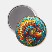 Erntedank Glass Türkei Magnet (Vorderseite/Rückseite)