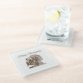 Erntedank Glass Untersetzer (Schrägansicht)