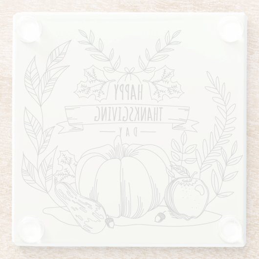 Erntedank Glasuntersetzer (Rückseite)