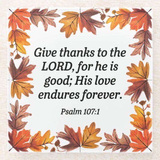 Erntedank Glasuntersetzer (Vorderseite)