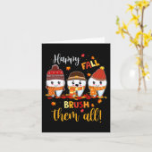 Erntedank glücklicher Fall Brush sie alle zahnärzt Karte (Gelbe Blume)