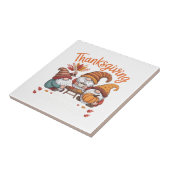 Erntedank-Gnom Herbst-Leopard Truthahn Essential T Fliese (Seite)