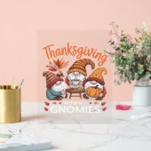 Erntedank Gnome Fall Leopard Türkei Essential T Acrylschild (Hochzeit)