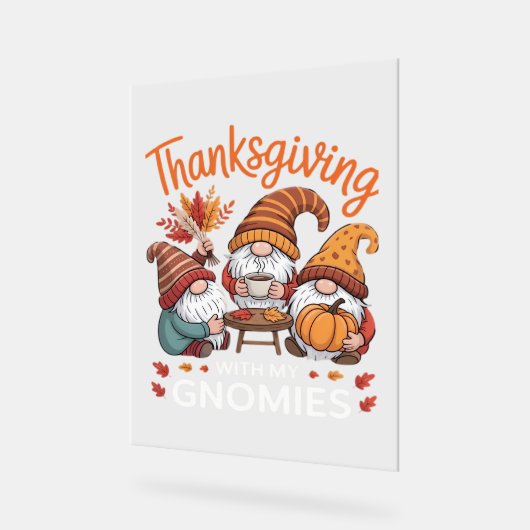 Erntedank Gnome Fall Leopard Türkei Essential T Acrylschild (Winkel)