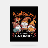 Erntedank Gnome Fall Leopard Türkei Essential T Acrylschild (Vorderseite)