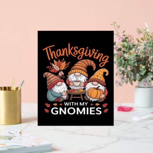 Erntedank Gnome Fall Leopard Türkei Essential T Acrylschild (Hochzeit)