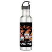 Erntedank Gnome Fall Leopard Türkei Essential T Edelstahlflasche (Vorderseite)