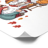 Erntedank Gnome Fall Leopard Türkei Essential T Poster (Ecke)