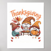 Erntedank Gnome Fall Leopard Türkei Essential T Poster (Vorne)