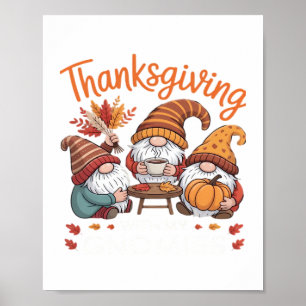Erntedank Gnome Fall Leopard Türkei Essential T Poster