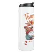 Erntedank Gnome Fall Leopard Türkei Essential T Thermosbecher (Nach links gedreht)