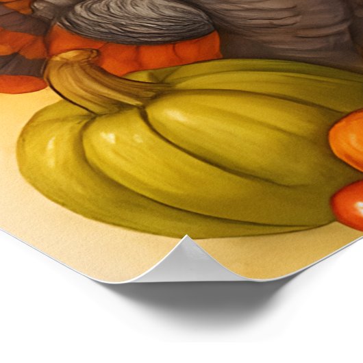 Erntedank Gnome Poster (Ecke)