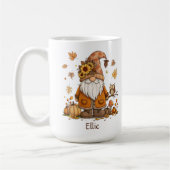 Erntedank Gnome Pumpkin Herbstleaves Kaffeetasse (Links)