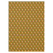 Erntedank Gnome und Herbstlaube auf Brown Tischdecke (Vorderseite)