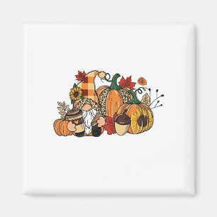 Erntedank Gnomes Herbstlaubs Gnomes Funny Fall Magnet