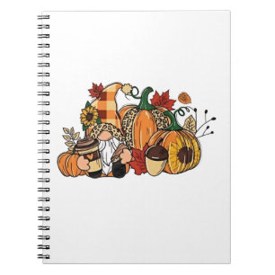 Erntedank Gnomes Herbstlaubs Gnomes Funny Fall Notizblock