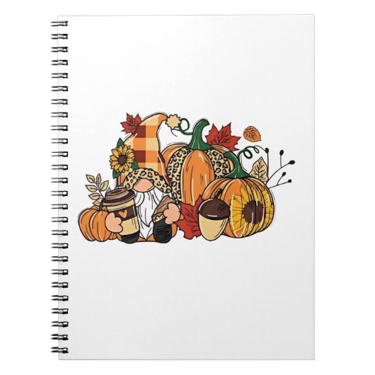 Erntedank Gnomes Herbstlaubs Gnomes Funny Fall Notizblock (Vorderseite)