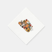 Erntedank Gnomes Herbstlaubs Gnomes Funny Fall Serviette (Ecke)